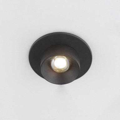 Maxim Lighting 86210WT Caldera LED Flush Mount - Front View Illuminated on Ceiling