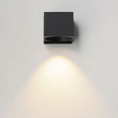 Maxim Lighting 86215BK Stout 1 Light Black Outdoor Wall Mount Light - Illuminated Side View