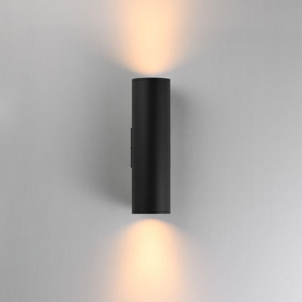 Maxim Lighting 86216BK Stout Black LED Outdoor Wall Light Illuminated Showing Up Down Light Effect