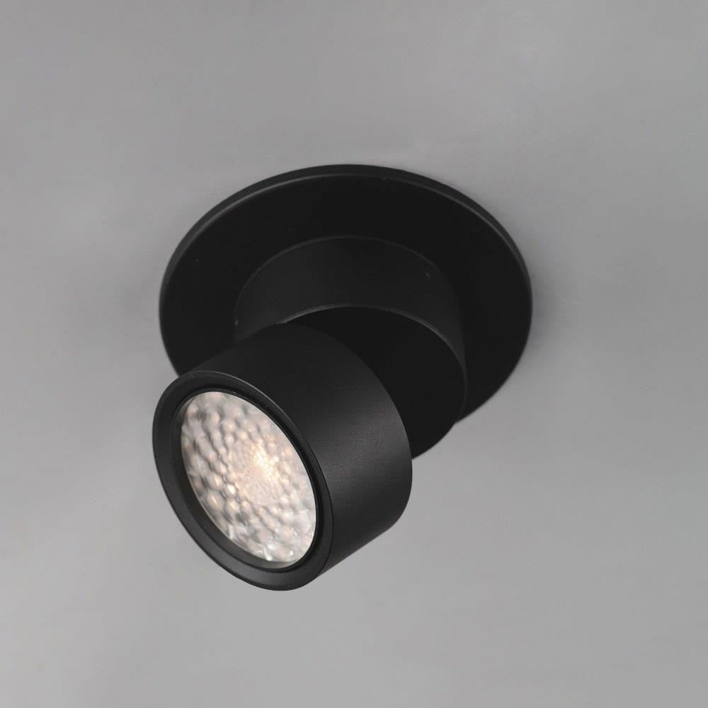 Maxim Lighting 86240BK Swinger Black LED Adjustable Flush Mount - Angled Close-Up View