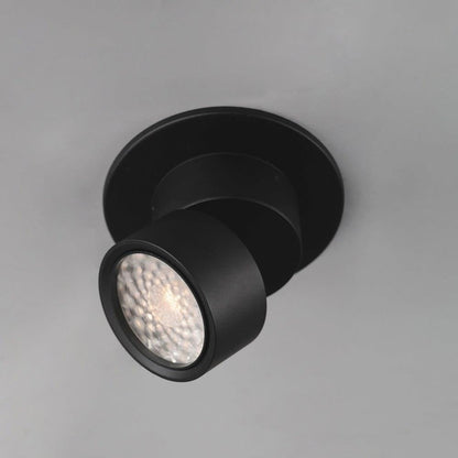 Maxim Lighting 86240BK Swinger Black LED Adjustable Flush Mount - Angled Close-Up View