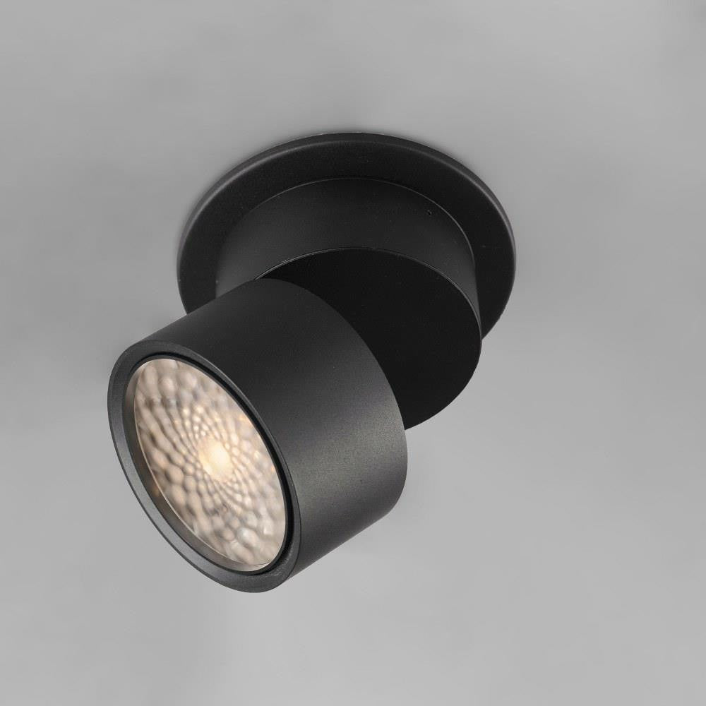 Maxim Lighting 86242BK Swinger Black LED Adjustable Flush Mount - Angled Ceiling View