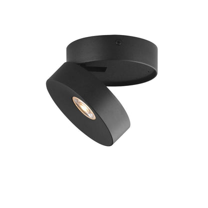 Maxim Lighting 86243BK Swinger 1 Light 5 inch Black LED Adjustable Flush Mount