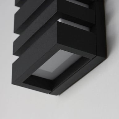 Maxim Lighting 86262BK Keyes Black Outdoor Wall Sconce Close-Up Detail