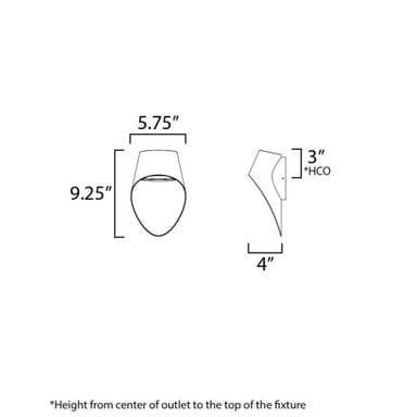 Maxim Lighting 86271BK Cape Outdoor Wall Light Dimensions - 9.25 Inch Tall x 5.75 Inch Wide x 4 Inch Deep