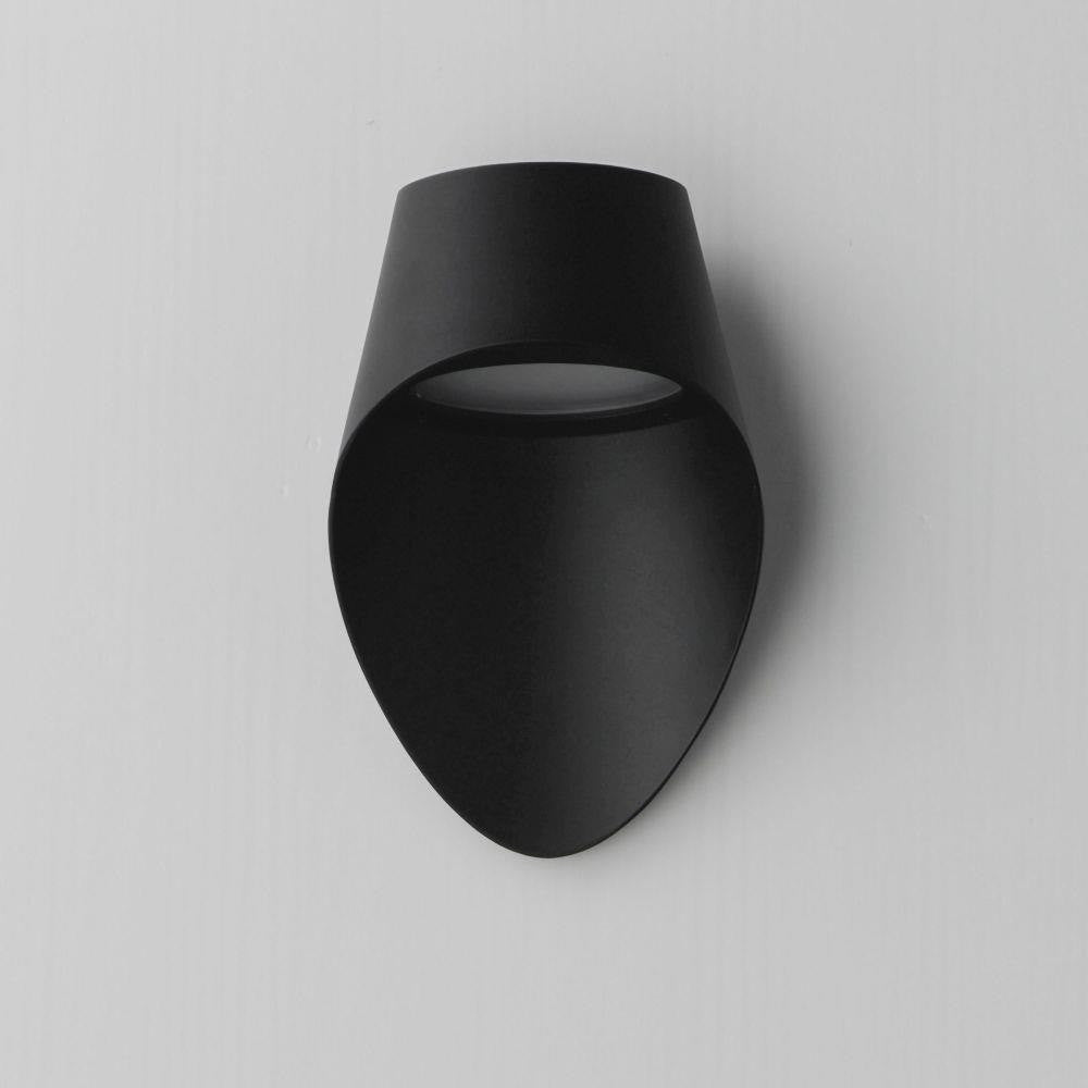 Maxim Lighting 86271BK Cape Matte Black LED Outdoor Wall Light - Front View on Wall