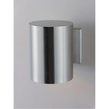 Maxim Lighting 86401AL Outpost Brushed Aluminum Outdoor Wall Light - Side Angle on Wall