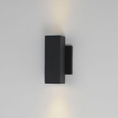 Maxim Lighting 86421BK Culvert 2 Light Black Outdoor Wall Light angled view shown illuminated