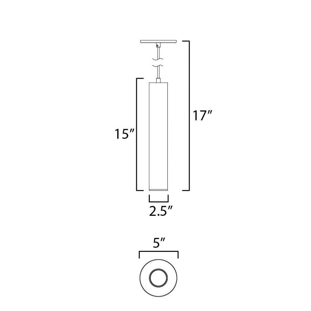 Maxim Lighting 86437BK Calibro Outdoor Pendant Dimensions Diagram