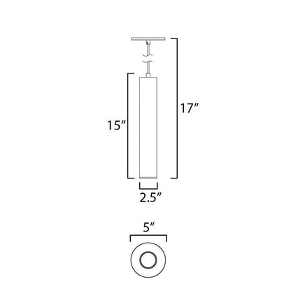 Maxim Lighting 86437BK Calibro Outdoor Pendant Dimensions Diagram
