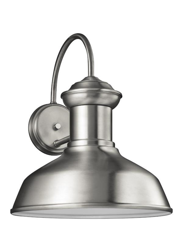 Generation Lighting Fredricksburg 1 light satin aluminum outdoor wall lantern