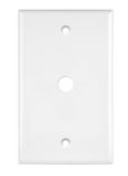 Enerlites 8661-I Plastic Wall Plates 1-Gang Cable Wall Plate 0.406" Diameter, Ivory Finish