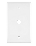 Enerlites 8661-W Plastic Wall Plates 1-Gang Cable Wall Plate 0.406" Diameter, White Finish