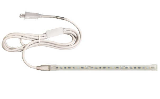 NORA Lighting NUTP13-W40-12-930/CPSP Custom Cut 40-ft Continuous LED Tape Light 330lm / 3.6W per foot with Mounting Clips and 8' Cord & Plug with Surge Protector, Voltage 120V, Color Temperature 3000k