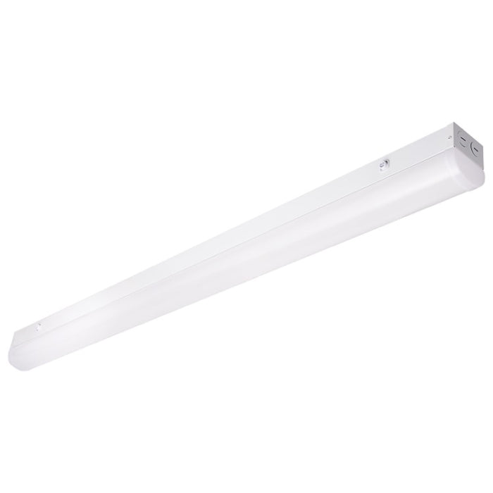 Nuvo 65-1701 4' Linear LED Strip Light, Microwave Sensor, Selectable Wattage 30W, 40W, 50W, Multi-Color Temperature, Voltage 120-277V, White