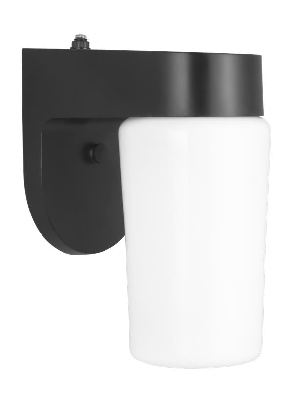 Generation Lighting 8709P-12 Cylinder black outdoor wall light