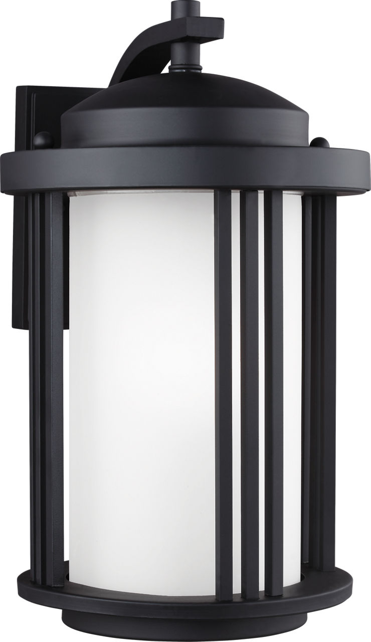 Generation Lighting Crowell 1 light 9 inch black wall lantern
