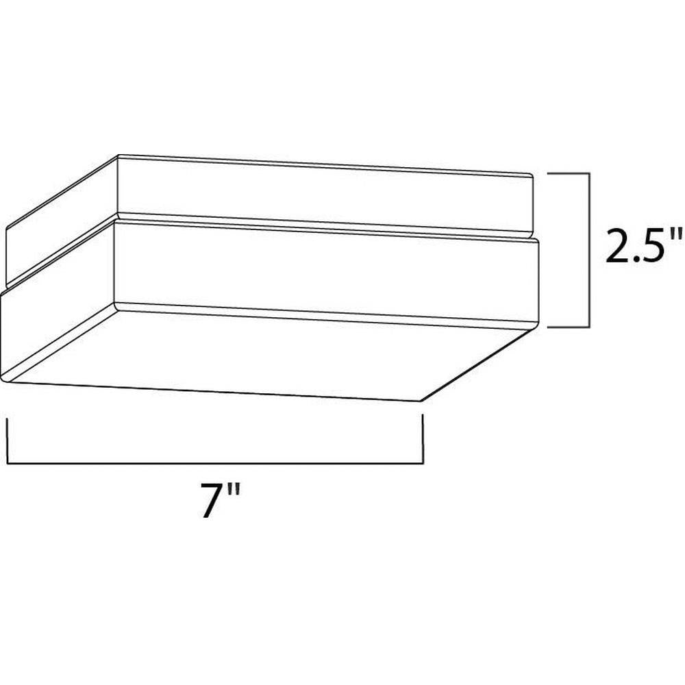 Maxim Lighting 87644WTWT Diverse Flush Mount Line Drawing Diagram