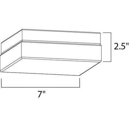 Maxim Lighting 87644WTWT Diverse Flush Mount Line Drawing Diagram