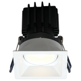 Lotus LED Lights LSG3-3018K-HO-TT-WH Lotus 3" Square Regressed Gimbal LED Downlight - High Output - 11W - Thin Trim - Dim To Warm / 3K-18K - 120V - White