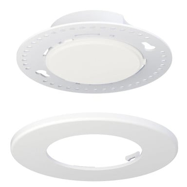 Maxim Lighting 87653WTWT Snug LED Recessed Downlight Installation View with Mounting Bracket and Trim Ring