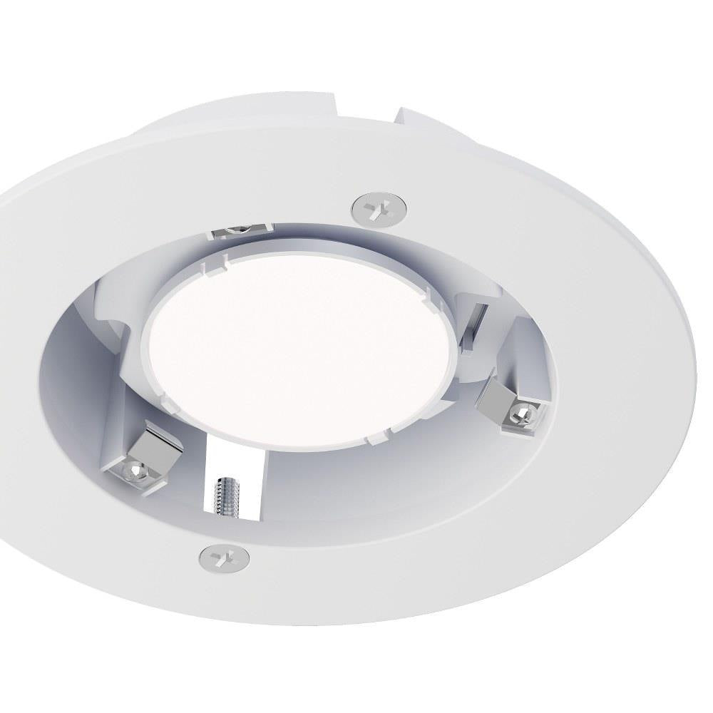 Maxim Lighting 87665WT Crisp White LED Recessed Downlight - Bottom View Showing Mounting Hardware