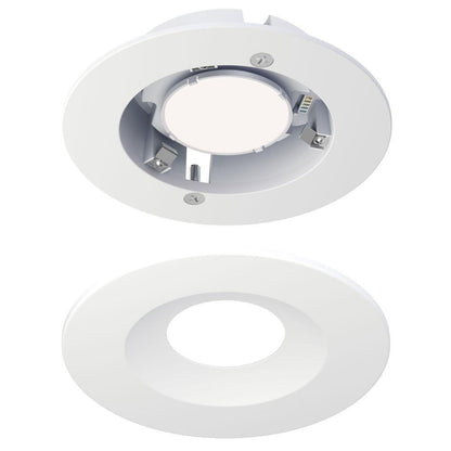 Maxim Lighting 87665WT Crisp White LED Recessed Downlight - Components View with Snap-In Trim