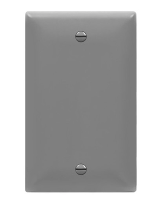 Enerlites 8801-GY Black Cover One-Gang Wall Plate, Gray Finish