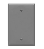 Enerlites 8801M-GY Blank Device Wall Plate, Blank Outlet Cover, Gloss Finish, Mid-Size 1-Gang, Polycarbonate Thermoplastic, Gray