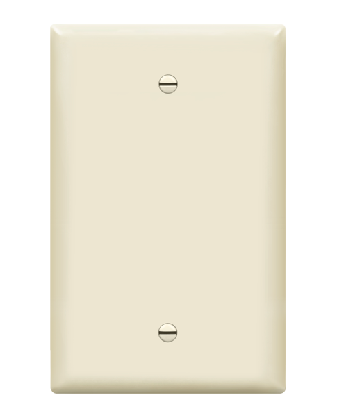 Enerlites 8801M-LA Blank Device Wall Plate, Blank Outlet Cover, Gloss Finish, Mid-Size 1-Gang, Polycarbonate Thermoplastic, Light Almond