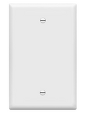 Enerlites 8801M-W Blank Device Wall Plate, Blank Outlet Cover, Gloss Finish, Mid-Size 1-Gang, Polycarbonate Thermoplastic, White