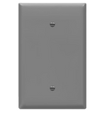 Enerlites 8801O-GY Blank Device Wall Plate, Jumbo Blank Cover, Gloss Finish, Oversized-Size 1-Gang, Polycarbonate Thermoplastic, Gray