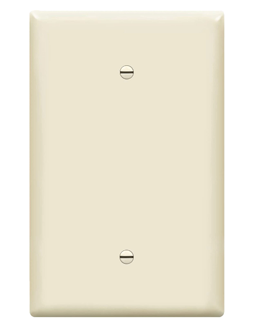 Enerlites 8801O-LA Blank Device Wall Plate, Jumbo Blank Cover, Gloss Finish, Oversized-Size 1-Gang, Polycarbonate Thermoplastic, Light Almond