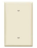 Enerlites 8801O-LA Blank Device Wall Plate, Jumbo Blank Cover, Gloss Finish, Oversized-Size 1-Gang, Polycarbonate Thermoplastic, Light Almond