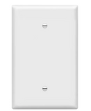 Enerlites 8801O-W Blank Device Wall Plate, Jumbo Blank Cover, Gloss Finish, Oversized-Size 1-Gang, Polycarbonate Thermoplastic, White