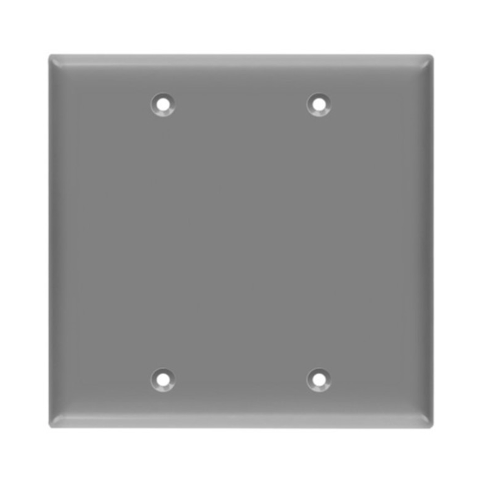 Enerlites 8802-GY Blank Cover One-Gang Wall Plate, Gray Finish