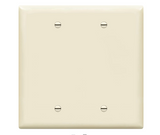 Enerlites 8802M-LA Double Blank Device Wall Plate W/ Gloss Finish & Mid-Size 2-Gang, Light Almond Finish