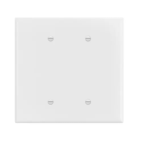 Enerlites 8802O-W  Double Blank Outlet Cover, Two Gang Jumbo Wall Plate, Oversized 2-Gang, Unbreakable Polycarbonate Thermoplastic