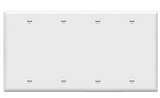 Enerlites 8804-W Blank Device Wall Plate, Blank Outlet Cover, Standard Size 4-Gang 4.50" x 8.19", Polycarbonate Thermoplastic, White