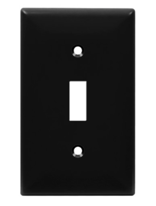 Enerlites 8811-BK Toggle Switch One-Gang Wall Plate, Black