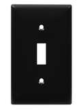 Enerlites 8811-BK Toggle Switch One-Gang Wall Plate, Black