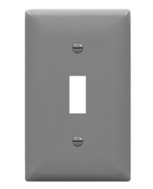 Enerlites 8811-GY Toggle Switch One-Gang Wall Plate, Gray