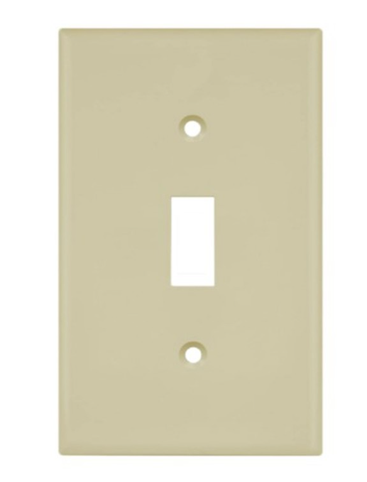 Enerlites 8811-I Toggle Switch One-Gang Wall Plate, Ivory Finish
