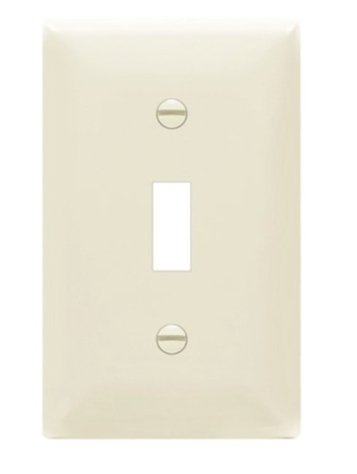Enerlites 8811-LA Toggle Switch One-Gang Wall Plate, Light Almond