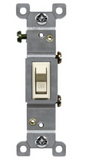 Enerlites 88115-LA Residential Grade 15A Toggle Switch W/ Single Pole, Light Almond