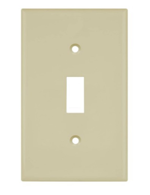 Enerlites 8811M-I Toggle Switch One-Gang Wall Plate, Med-Size, Ivory