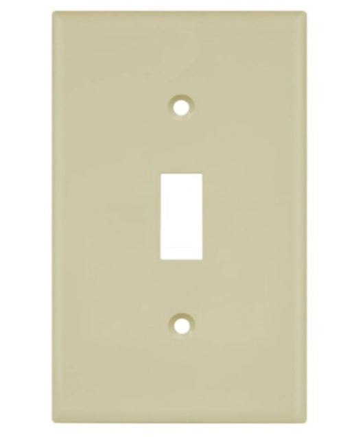 Enerlites 8811O-I Toggle Switch One-Gang Wall Plate, Oversize, Ivory