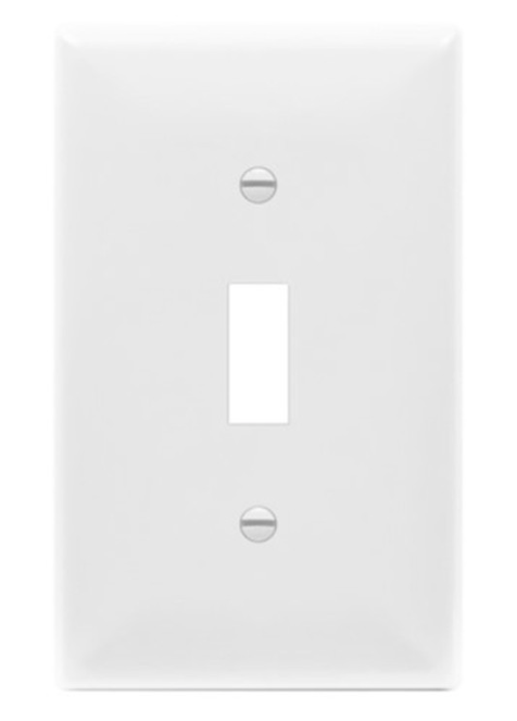 Enerlites 8811O-W Toggle Switch One-Gang Wall Plate, Oversize, White