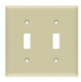 Enerlites 8812-I Toggle Switch Two-Gang Wall Plate, Ivory