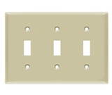 Enerlites 8813-I Toggle Switch Three - Gang Wall Plate, Ivory